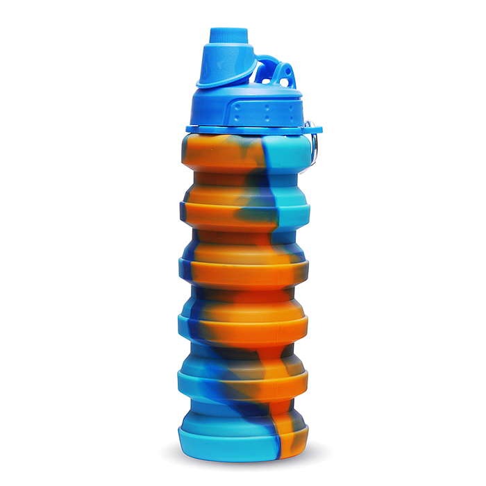 Фото к товару Бутылка 00-7707 силиконовая, складная 500 мл. Бутылка 00-7707 силиконовая, складная 500 мл.