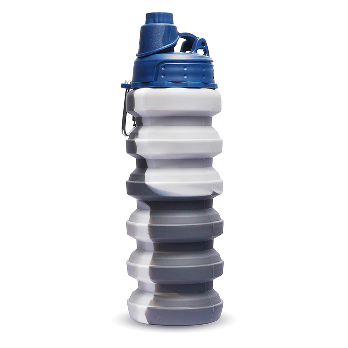 Фото к товару Бутылка 00-7707 силиконовая, складная 500 мл. Бутылка 00-7707 силиконовая, складная 500 мл.