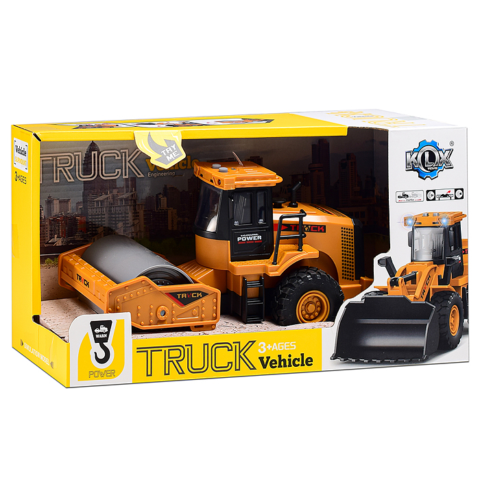 Машина KLX900-2 "Каток 2" 1:43 (свет,звук)  в коробке