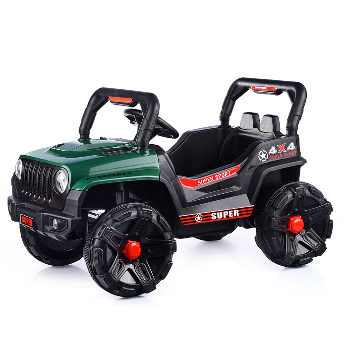 Электромобиль U023460Y "Рустик" на аккумуляторе, с р/у управлением, в коробке (зеленый)