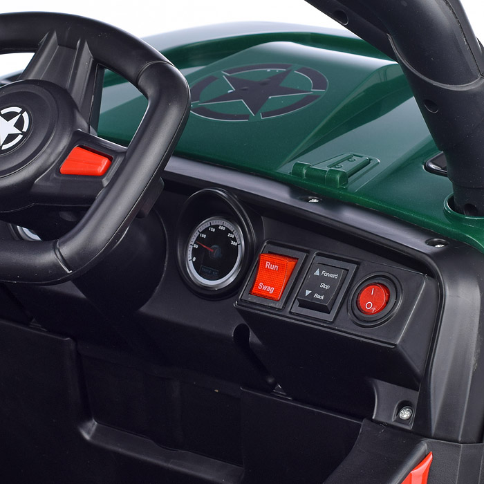 Электромобиль U023460Y "Рустик" на аккумуляторе, с р/у управлением, в коробке (зеленый)