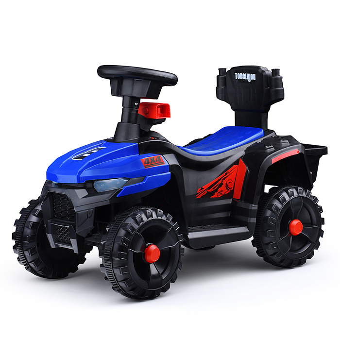 Квадроцикл U014102Y "Муви" с родительской ручкой, на аккумуляторе 6V. синий