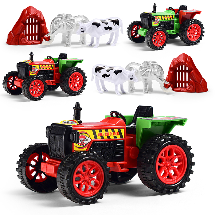 Машина 2525-51 "Трактор с животными 2" под колпаком