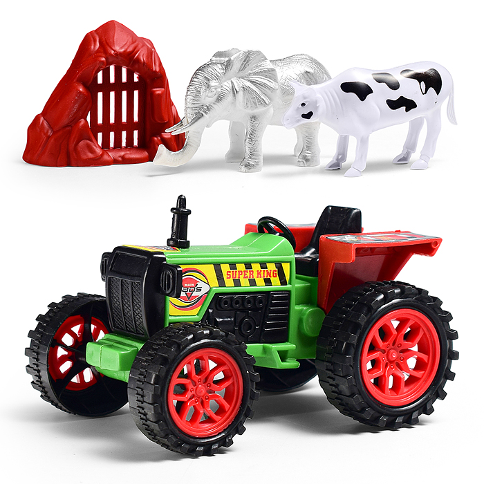 Фото к товару Машина 2525-51 "Трактор с животными 2" под колпаком Машина 2525-51 "Трактор с животными 2" под колпаком