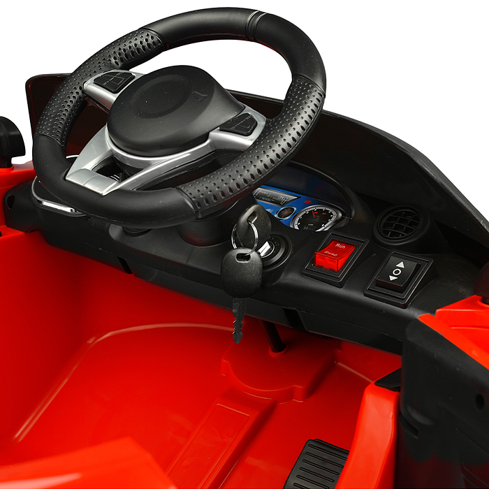 Электромобиль U023436Y "Скоростной заезд" на аккумуляторе, с р/у управлением, в коробке (красный)