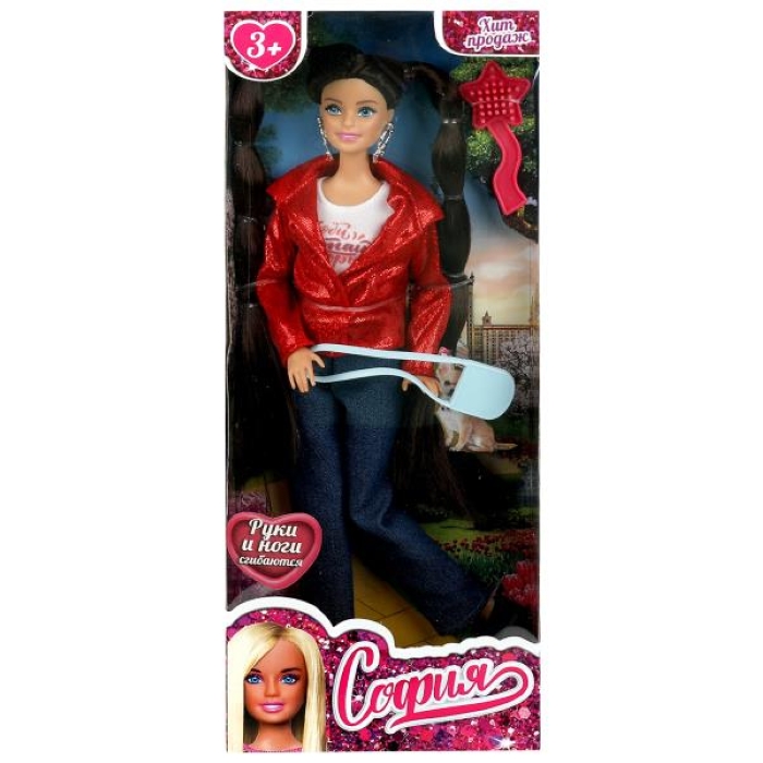 Кукла 29см София, руки и ноги сгиб, аксессуары