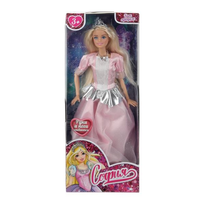 Кукла 29см София, руки и ноги сгиб., принцесса, аксессуары