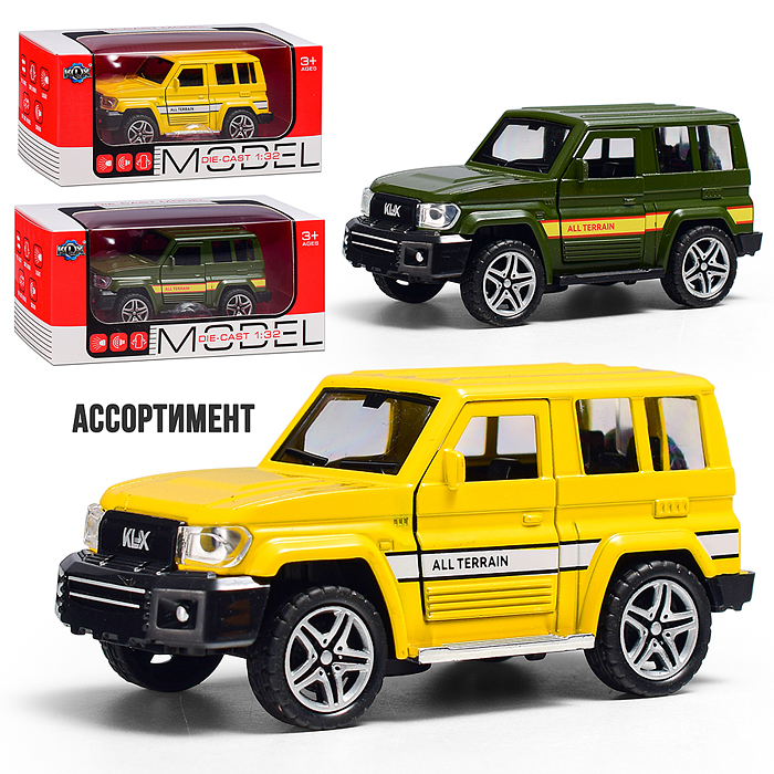 Машина KLX600-340A "Вездеход"1:32 (свет,звук, откр дв)  в коробке