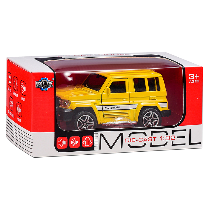 Машина KLX600-340A "Вездеход"1:32 (свет,звук, откр дв)  в коробке