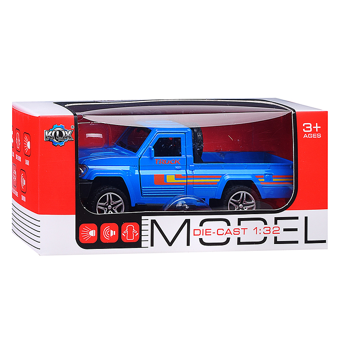 Машина KLX600-341A "Пикап" 1:32 металл (свет,звук,откр дв) в коробке
