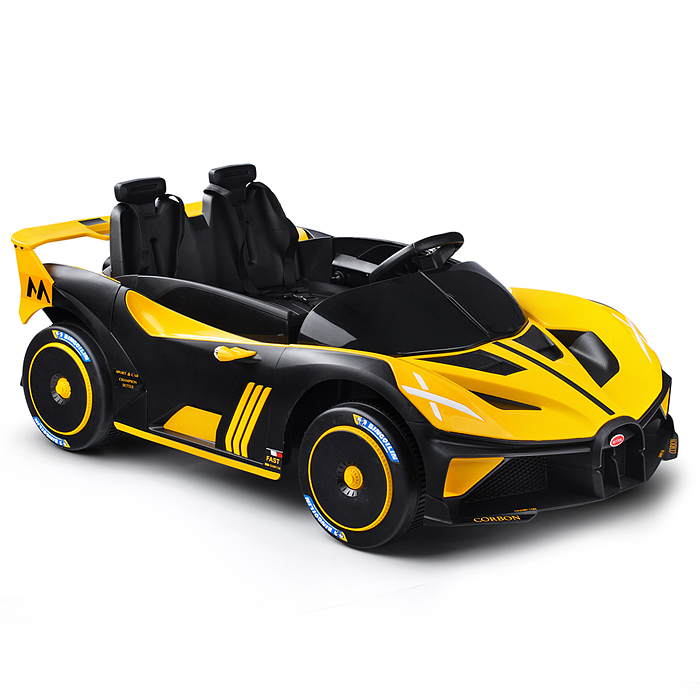 Электромобиль U023429Y "Турбо" на аккумуляторе, с р/у управлением, в коробке (желтый)