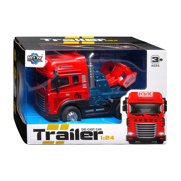 Машина KLX600-344 "Трейлер" 1:24 (свет,звук) в коробке