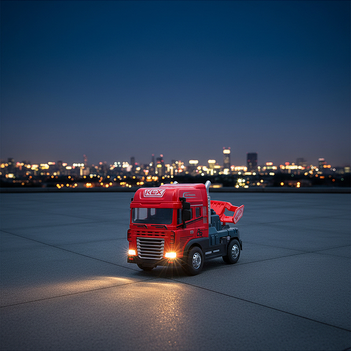 Машина KLX600-344 "Трейлер" 1:24 (свет,звук) в коробке