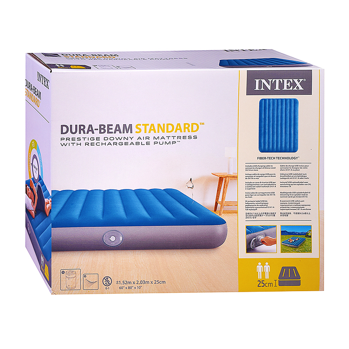 Фото к товару Надувной матрас 152х203х25см "Prestige" встр.насос аккумуляторный, до 272кг, 64189NP Надувной матрас 152х203х25см "Prestige" встр.насос аккумуляторный, до 272кг, 64189NP