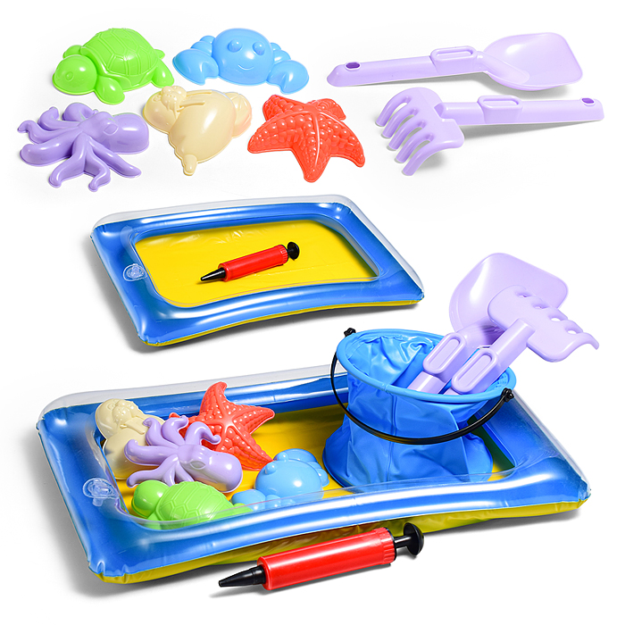 Набор для игры в песке 666-155TG "Пляжный отдых" в сетке