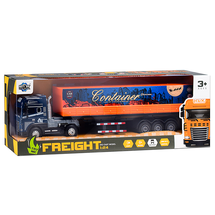 Машина KLX800-1 "Фура 2" 1:24 (свет,звук) в коробке