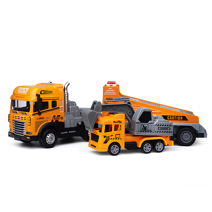 Машина KLX800-261 "Перевозчик спецтехники" ( свет,звук) в коробке