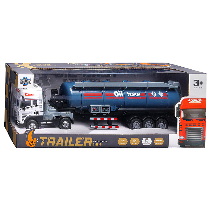 Машина KLX800-18 "Автоцистерна" 1:24 (свет,звук) в коробке