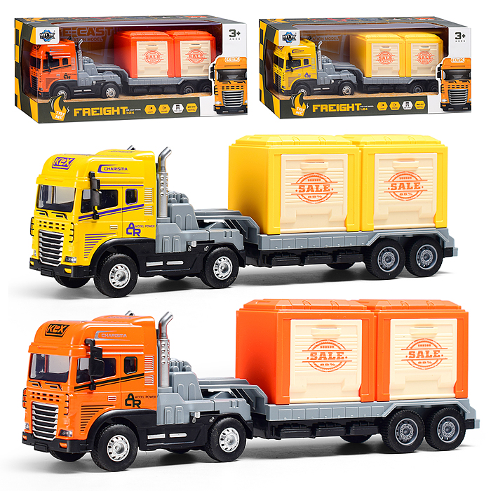 Машина KLX800-216 "Двухзвенный прицеп четырехприводный" (свет, звук) в коробке