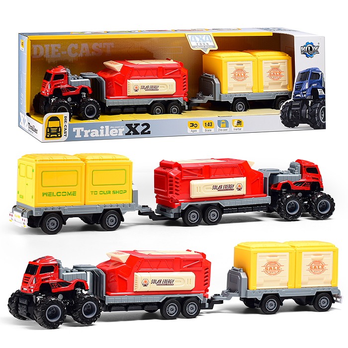 Машина KLX600-403 "Большой прицеп" 1:43 (свет,звук) в коробке