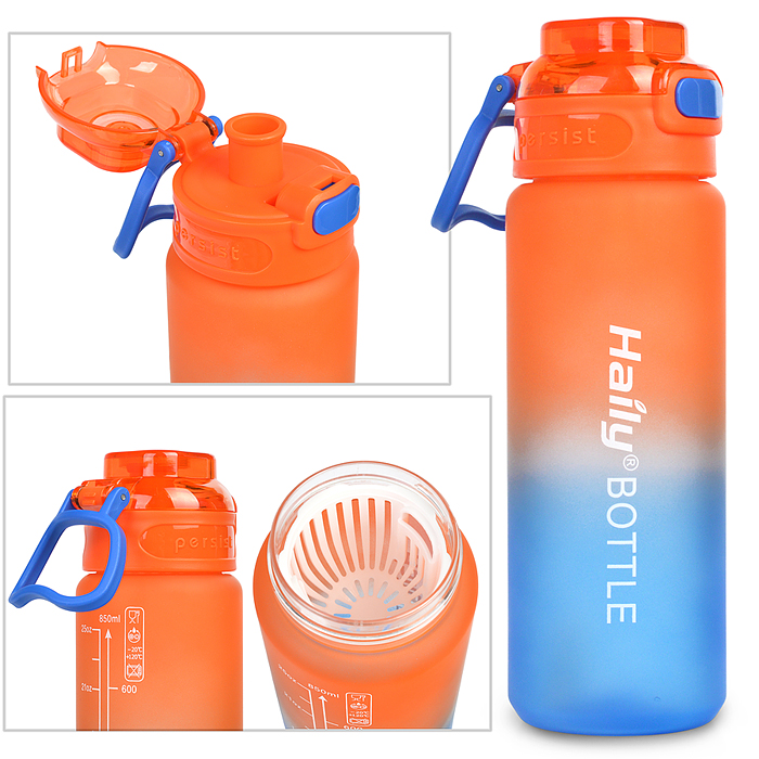 Фото к товару Бутылка 00-4908 спортивная для воды 850 мл. Бутылка 00-4908 спортивная для воды 850 мл.