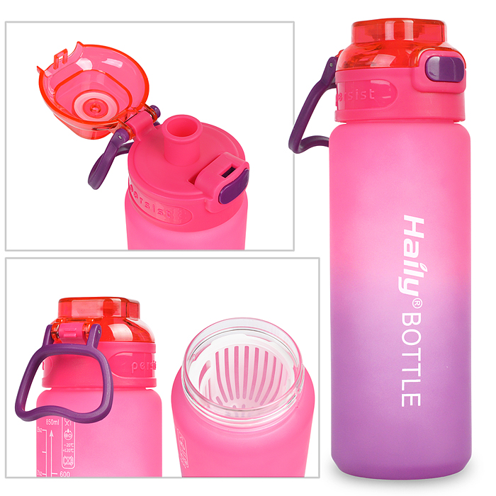 Фото к товару Бутылка 00-4908 спортивная для воды 850 мл. Бутылка 00-4908 спортивная для воды 850 мл.