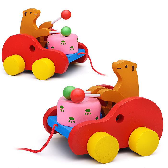 Каталка D2167 "Мишка барабанщик"