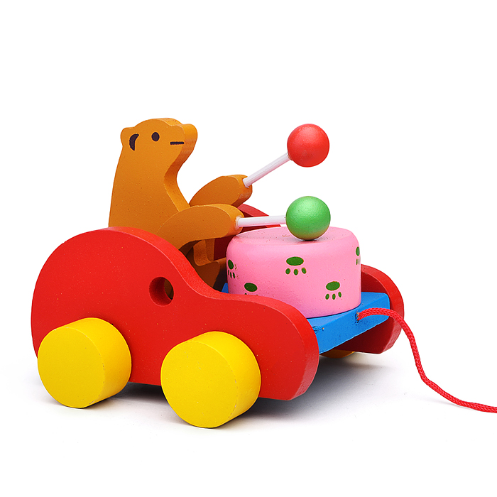 Каталка D2167 "Мишка барабанщик"