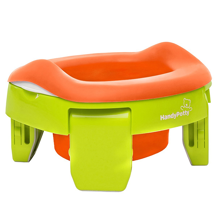 Горшок дорожный HandyPotty 3 в 1 лайм и вкладка оранжевая Горшок дорожный HandyPotty 3 в 1 лайм и вкладка оранжевая