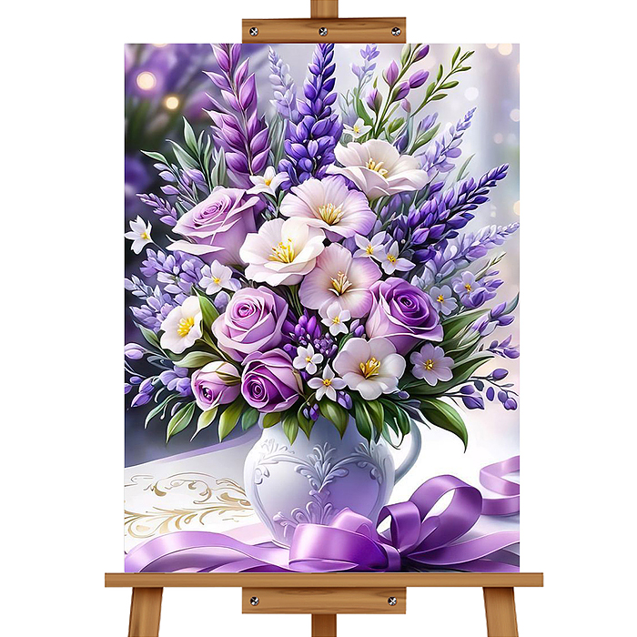 Мозаика алмазная MKA3020-78 "Букет в вазе" 20*30см.