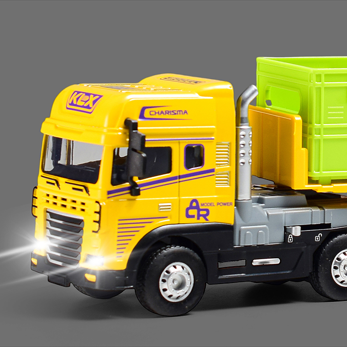 Машина KLX800-12 "Грузовик с контейнерами" 1:24 (свет,звук) в коробке