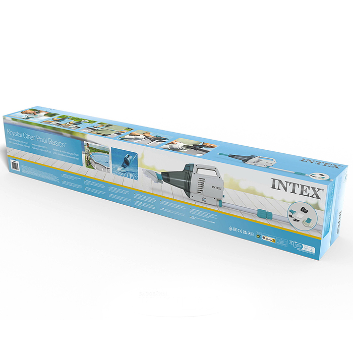 Фото к товару Вакуумный пылесос для чистки бассейна на аккумуляторах с ручкой 2.8м, 28628 INTEX Вакуумный пылесос для чистки бассейна на аккумуляторах с ручкой 2.8м, 28628 INTEX