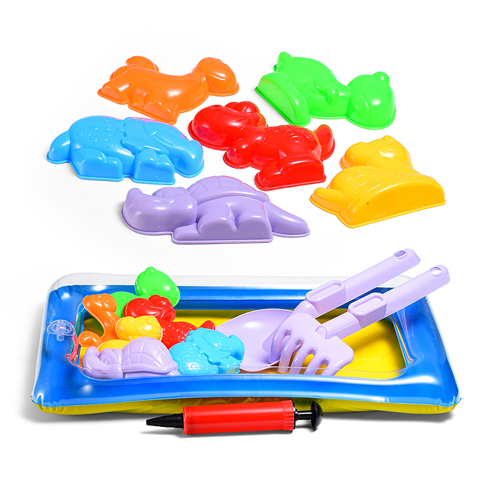 Набор для игры в песке 666-127TE "Динозаврик" в сетке