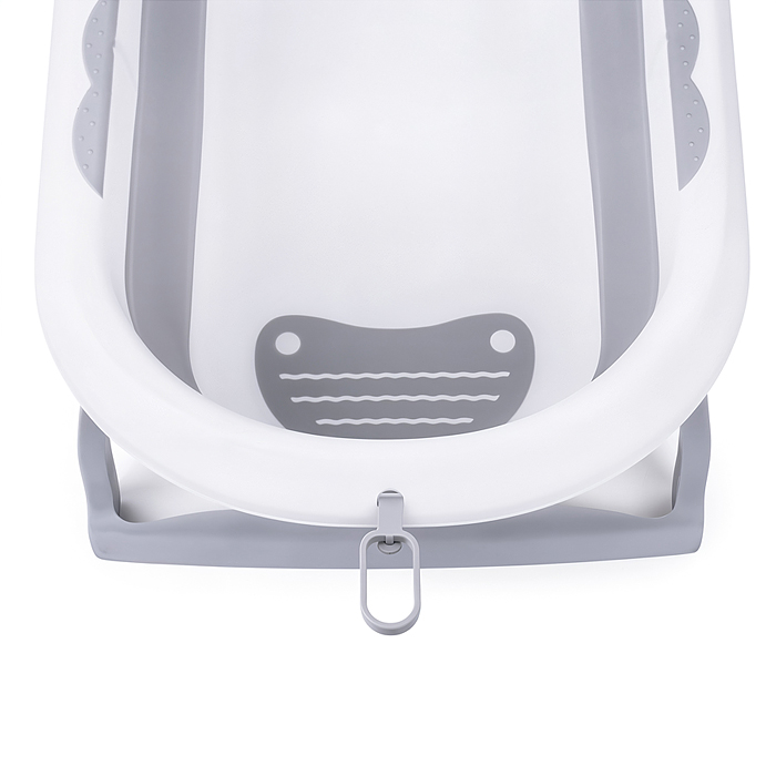 Набор для купания UT0144 (ванночка цвет: белый/серый, матрасик цвет: звёзды на белом, ковш)