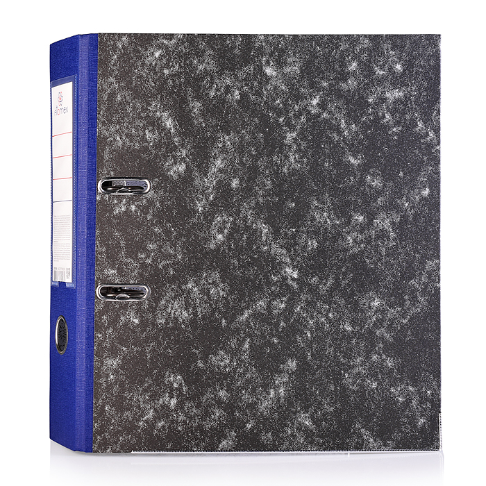 Папка с арочным механизмом "Attomex" A4 75 мм мраморная картонная разобранная, корешок из PVC, навар