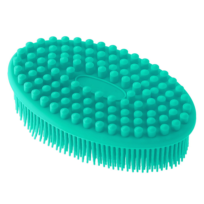 Губка для тела силиконовая овал, мятная