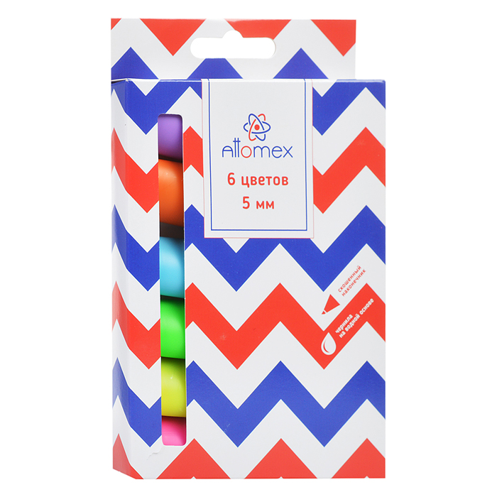 Фото к товару Набор маркеров-выделителей "Attomex" (06 цв. - желт, зел, оранж, роз, гол, сирен) плоский корпус, ск Набор маркеров-выделителей "Attomex" (06 цв. - желт, зел, оранж, роз, гол, сирен) плоский корпус, ск