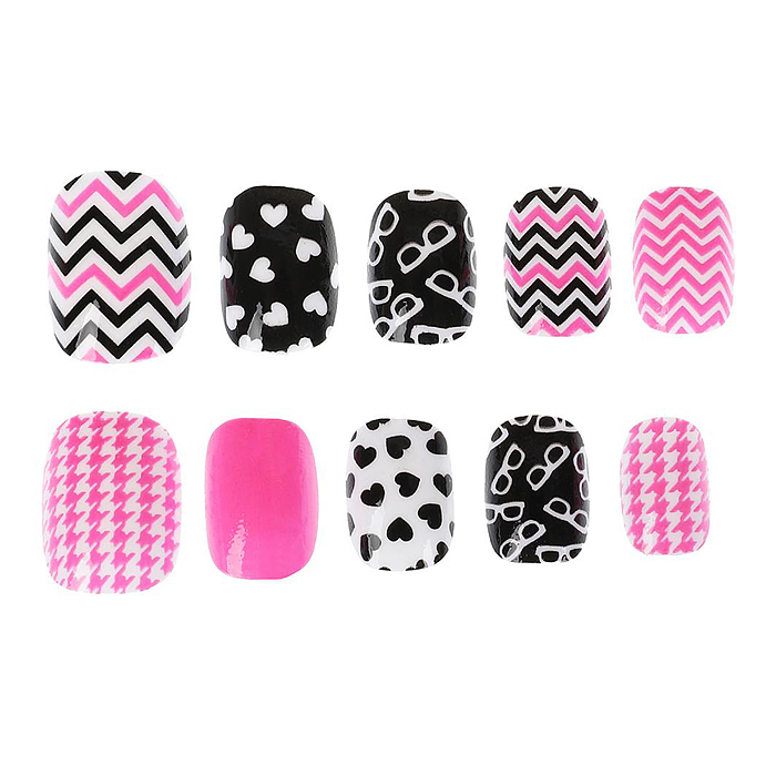 Фото к товару Косметика для девочек. Накладные ногти, black pink Cool Star Косметика для девочек. Накладные ногти, black pink Cool Star