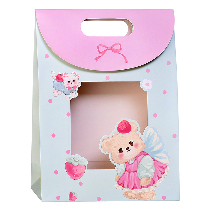 Пакет подарочный 00-7769 "Коробочка радости" 26*32*10см.