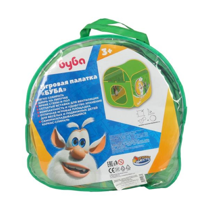 Палатка детская игровая "Буба" 85х83х100см, в сумке 