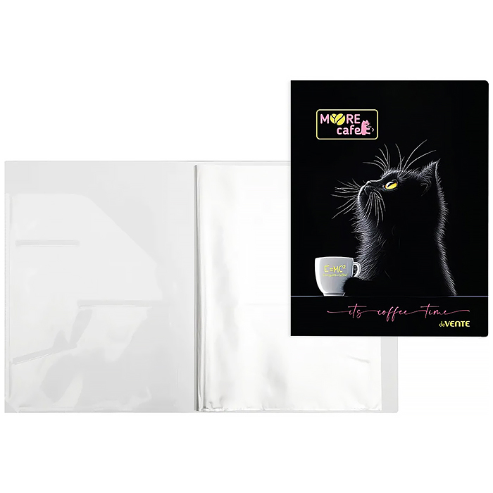 Папка с 20 вкладышами A5 "MooreCafe" A5 (165x220x10 мм) полипропилен 450 мкм, фактура "пес