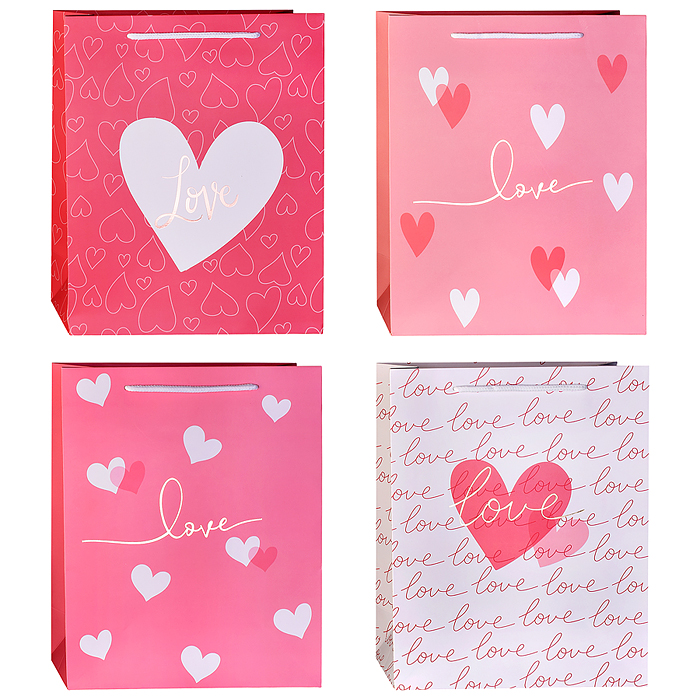 Пакет подарочный 00-7756 "От сердца" 32*26*12см. Пакет подарочный 00-7756 "От сердца" 32*26*12см.