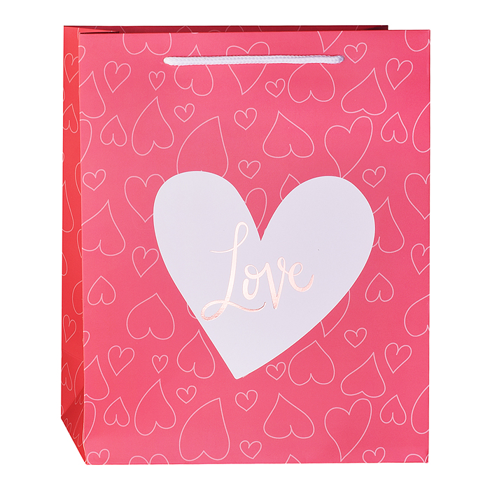 Пакет подарочный 00-7756 "От сердца" 32*26*12см.