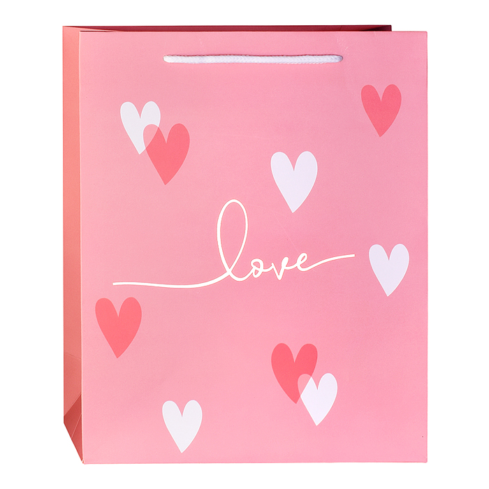 Пакет подарочный 00-7756 "От сердца" 32*26*12см.