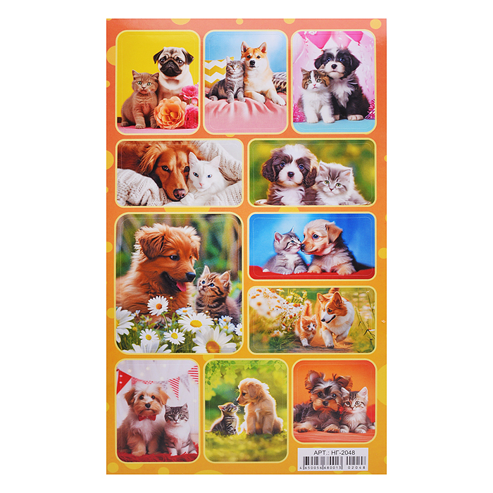 Наклейки (21 глиттер) "Котята и щенята" Наклейки (21 глиттер) "Котята и щенята"