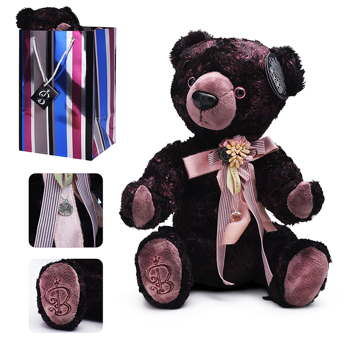 Медведь БернАрт-бордовый  (металлик)