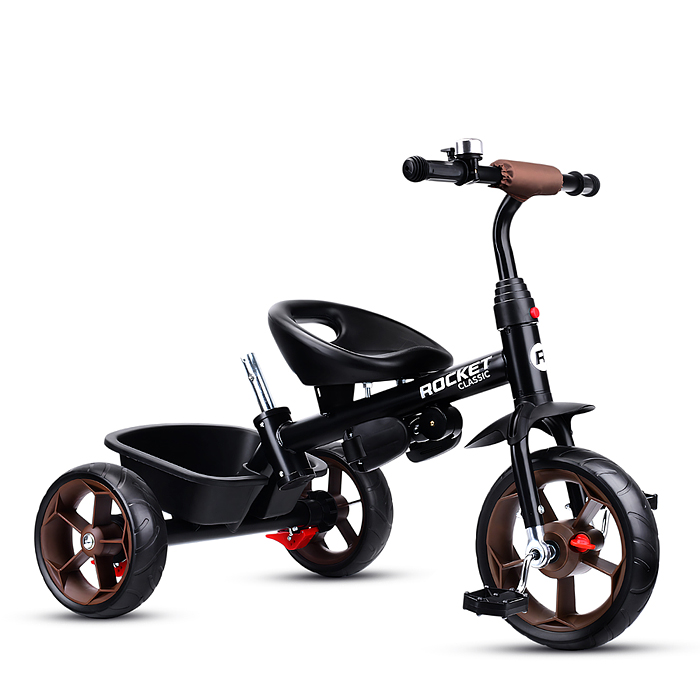 Фото к товару Велосипед трехколесный Rocket 136-BR, колеса EVA 10"/8", цвет коричневый Велосипед трехколесный Rocket 136-BR, колеса EVA 10"/8", цвет коричневый