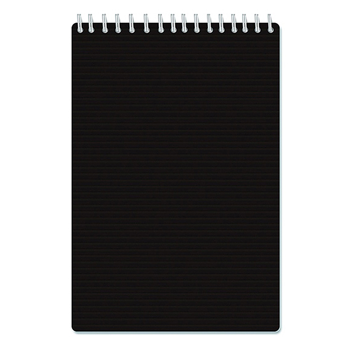 Блокнот А5 60л. клетка "Черный" на гребне 