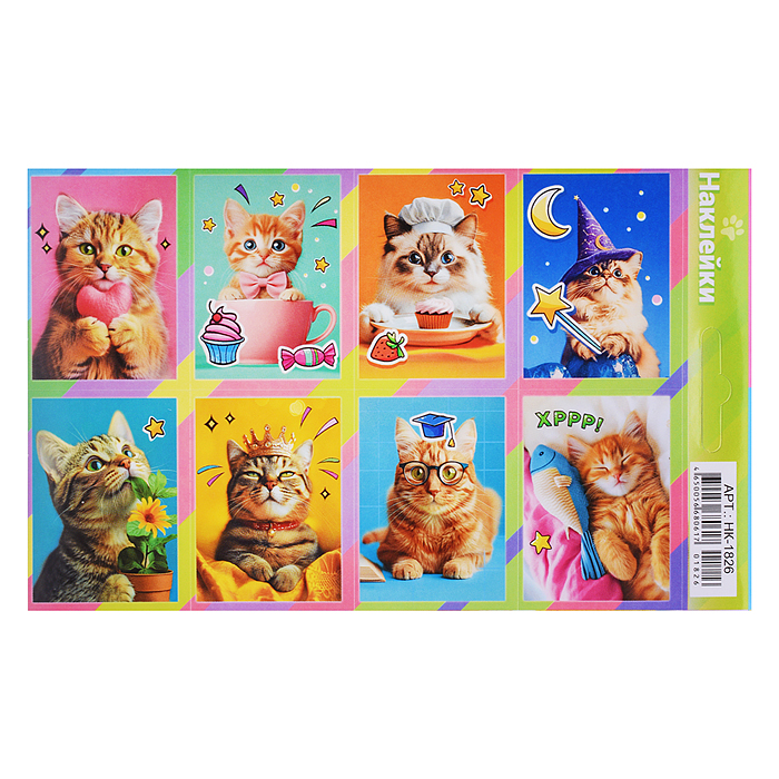 Наклейки (21 глиттер) НК "Котики забавные" Наклейки (21 глиттер) НК "Котики забавные"