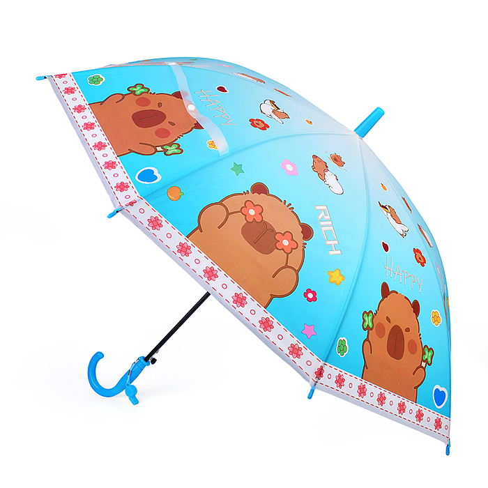 Зонт детский 00-7876 "Капибара" (цвет синий) (48,5см.)